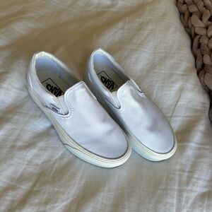 White Platform Slip On Vans